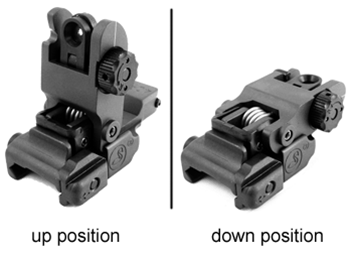 A.R.M.S. #40L-SP Flip Up Rear Sight Same - Plane Dual Aperture