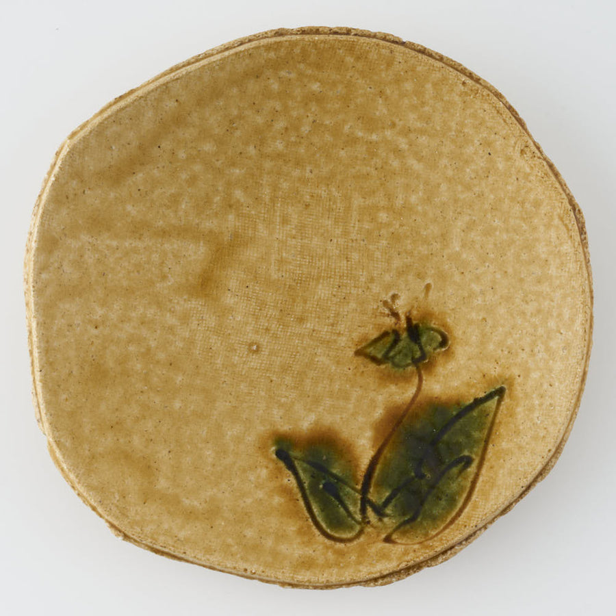 作家 棚橋淳 黄瀬戸 変型銘々皿 ¥2,750 大人の焼き物