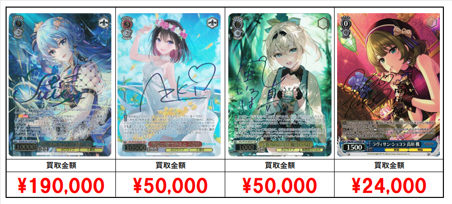 ヴァイスシュバルツ(ヴァイスサイド)高額カード更新しました！ | おた