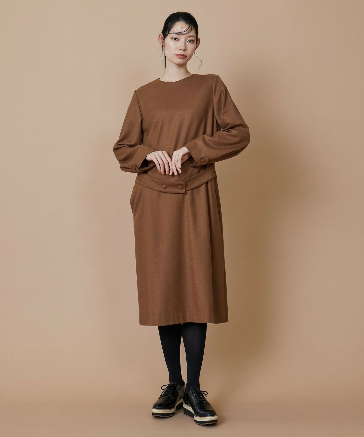 Lサイズ】ウールフラノワンピース】｜【L'EQUIPE(レキップ)】｜BIGI