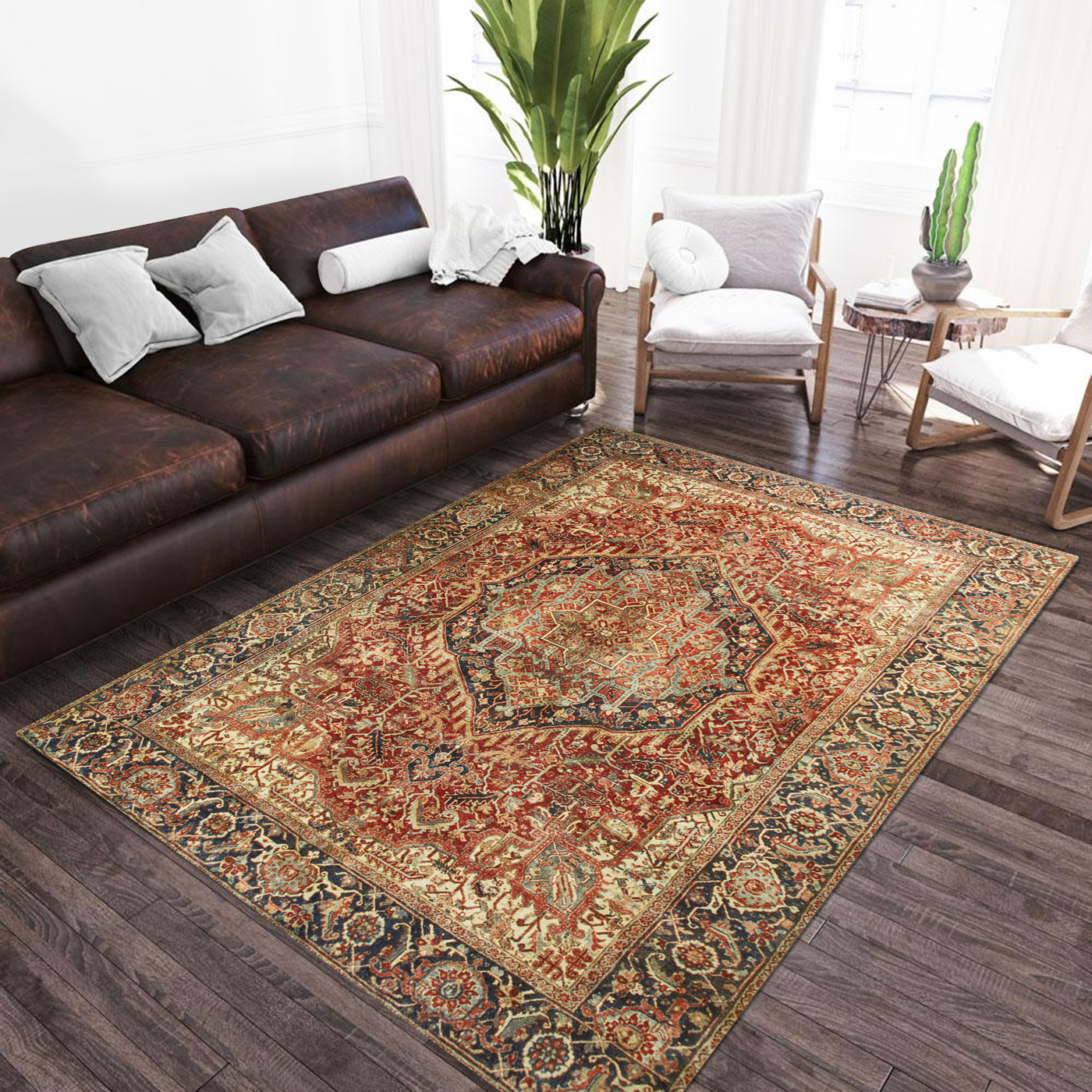 Turkish Rug Vintage Majestic For Bedroom - 50% OFF