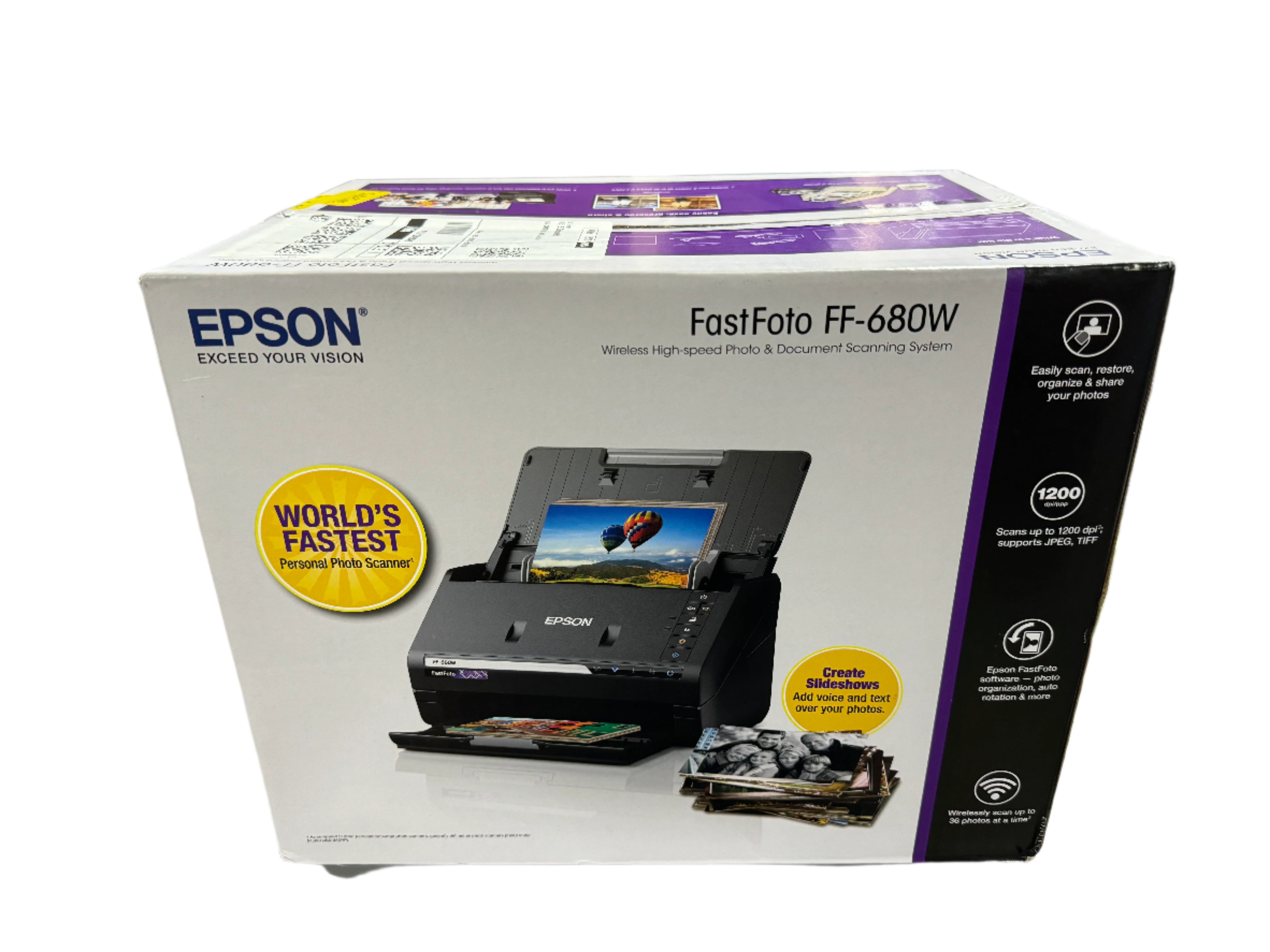 Epson FastFoto FF-680W Photo Scanner - Brings Life to Old Photos