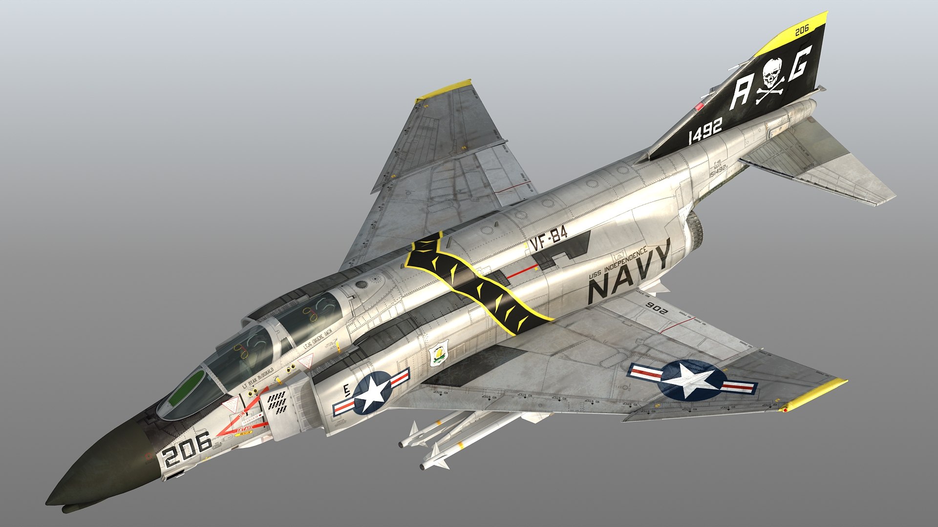 F4BNファントムIIジョリーロジャースVF-843Dモデル - TurboSquid 1779082