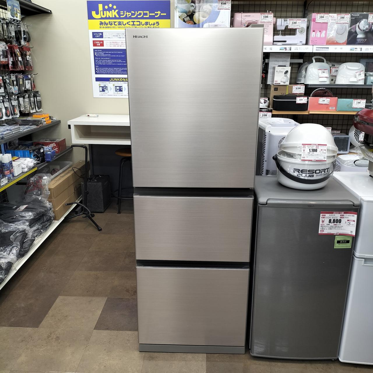 J823 HITACHI 3ドア 冷蔵庫 R-27NV シルバー 2020年製 J823 HITACHI 3