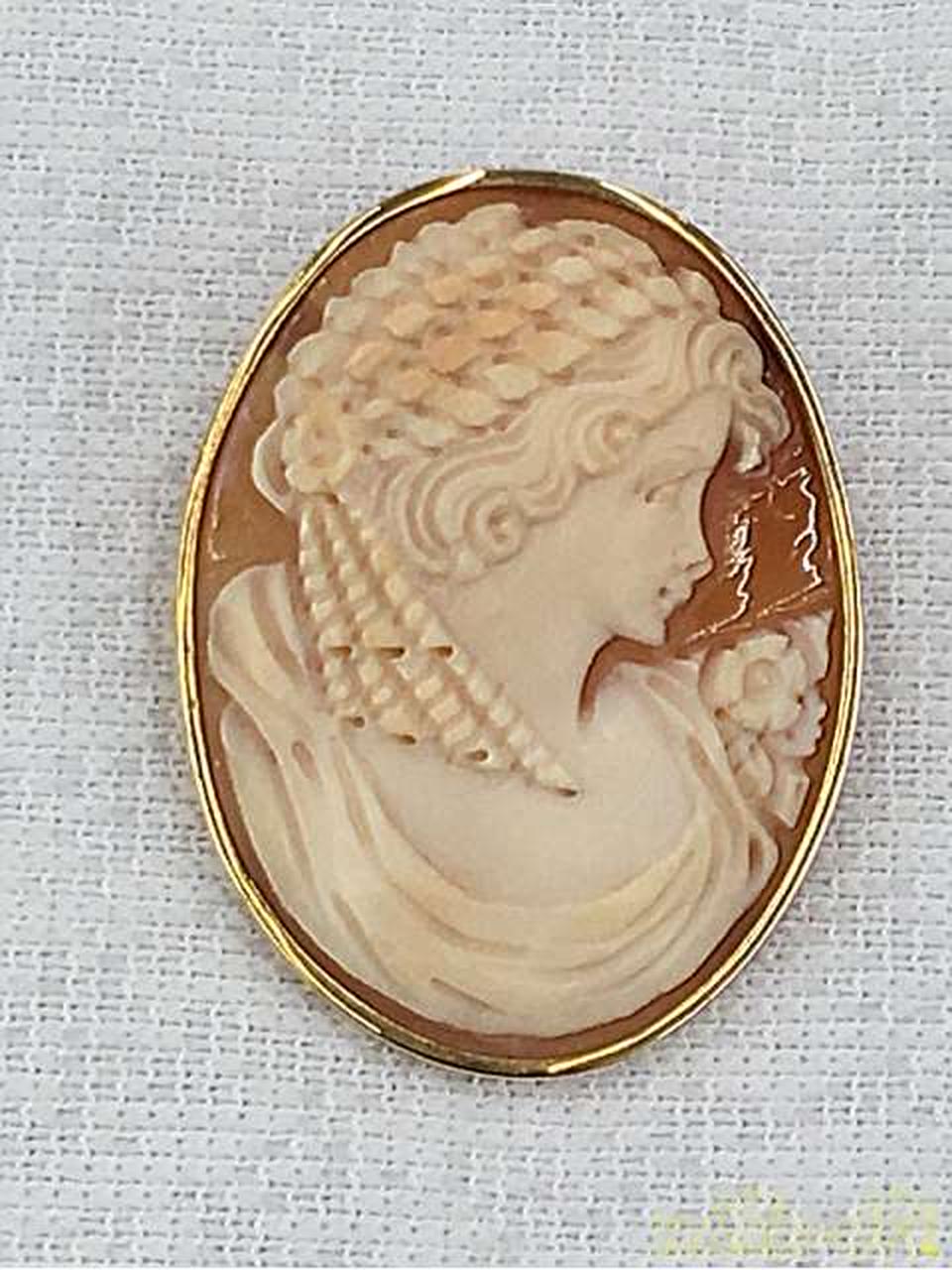 K18 金 カメオ トップ ブローチ|【ハードオフ公式通販】オフモール