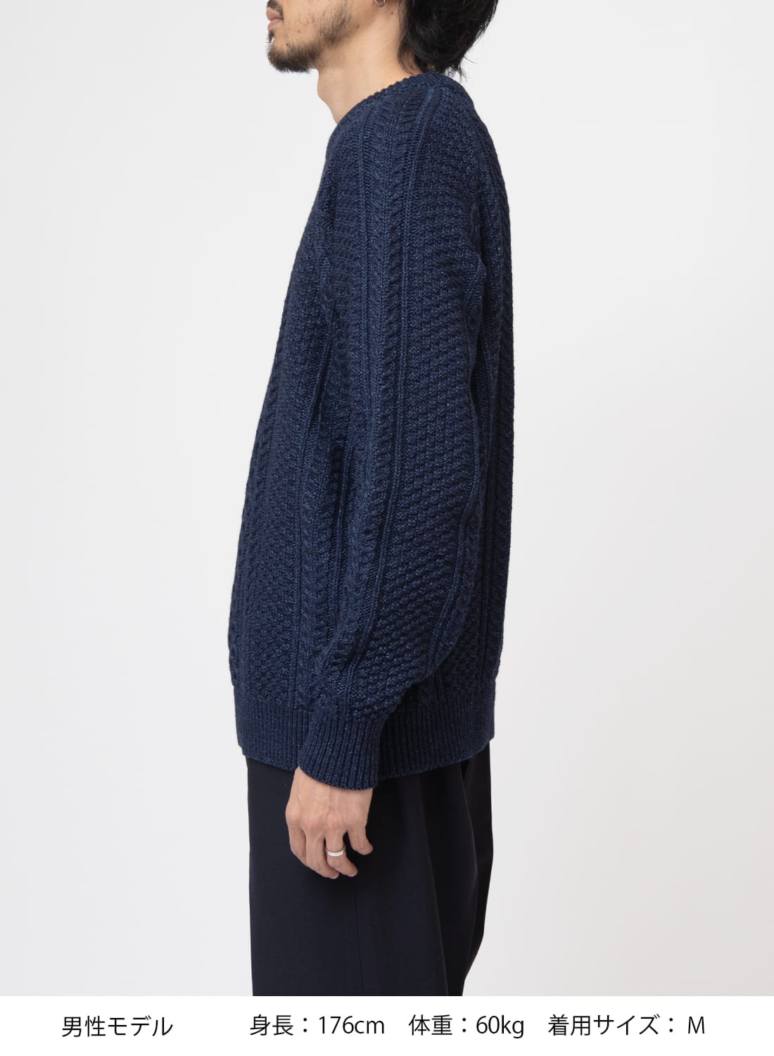 CREW NECK CABLE SWEATER|クルーネックケーブルセータークルーネック