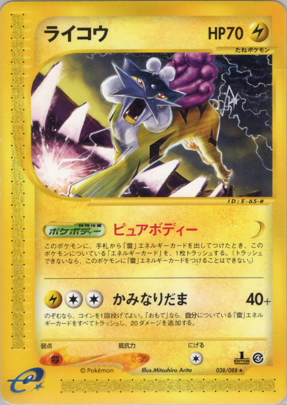 ポケモンカード 拡張パック第4弾 裂けた大地 ライコウe PSA10 PSA10