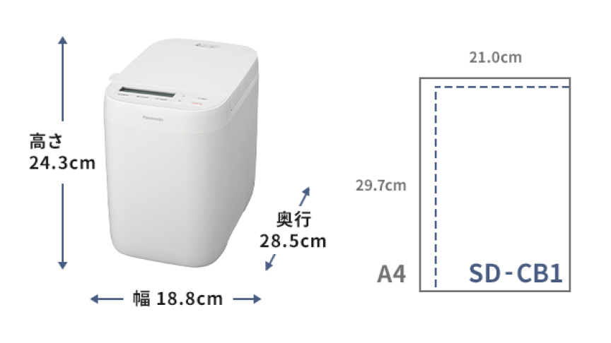 コンパクトベーカリー SD-CB1について | 特長 コンパクトベーカリー SD