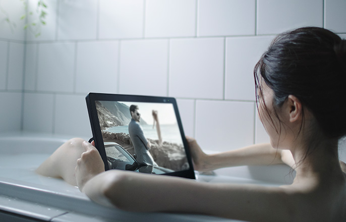 お風呂でも使える、洗える | ポータブルテレビ（プライベート・ビエラ