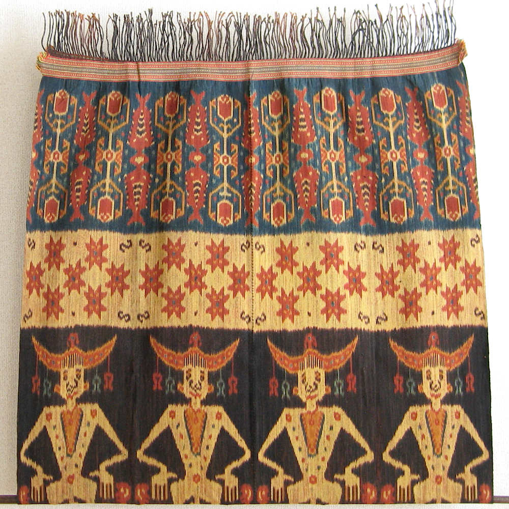 スンバ島イカット（ヒンギー）No.T-ISI-070|手紡ぎ綿と天然染料による