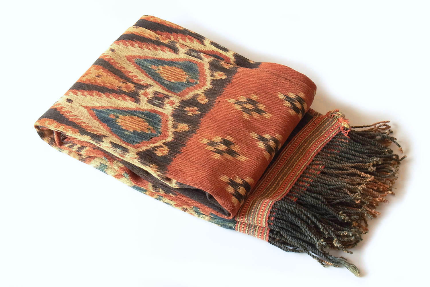 スンバ島イカット（ヒンギー）No.T-ISI-070|手紡ぎ綿と天然染料による