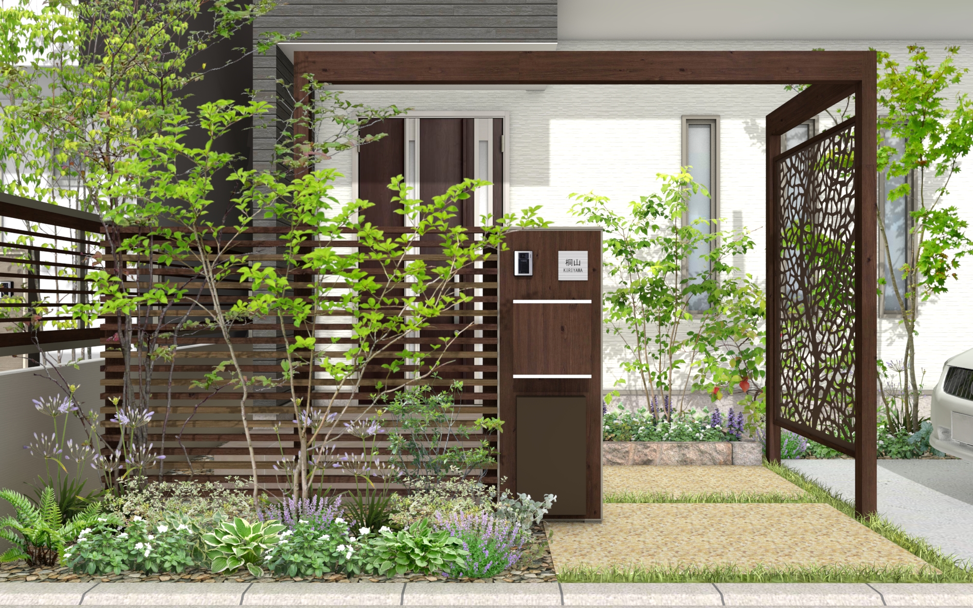 門まわり（フレーム付門柱） エバースクリーンプラン9｜ESM9