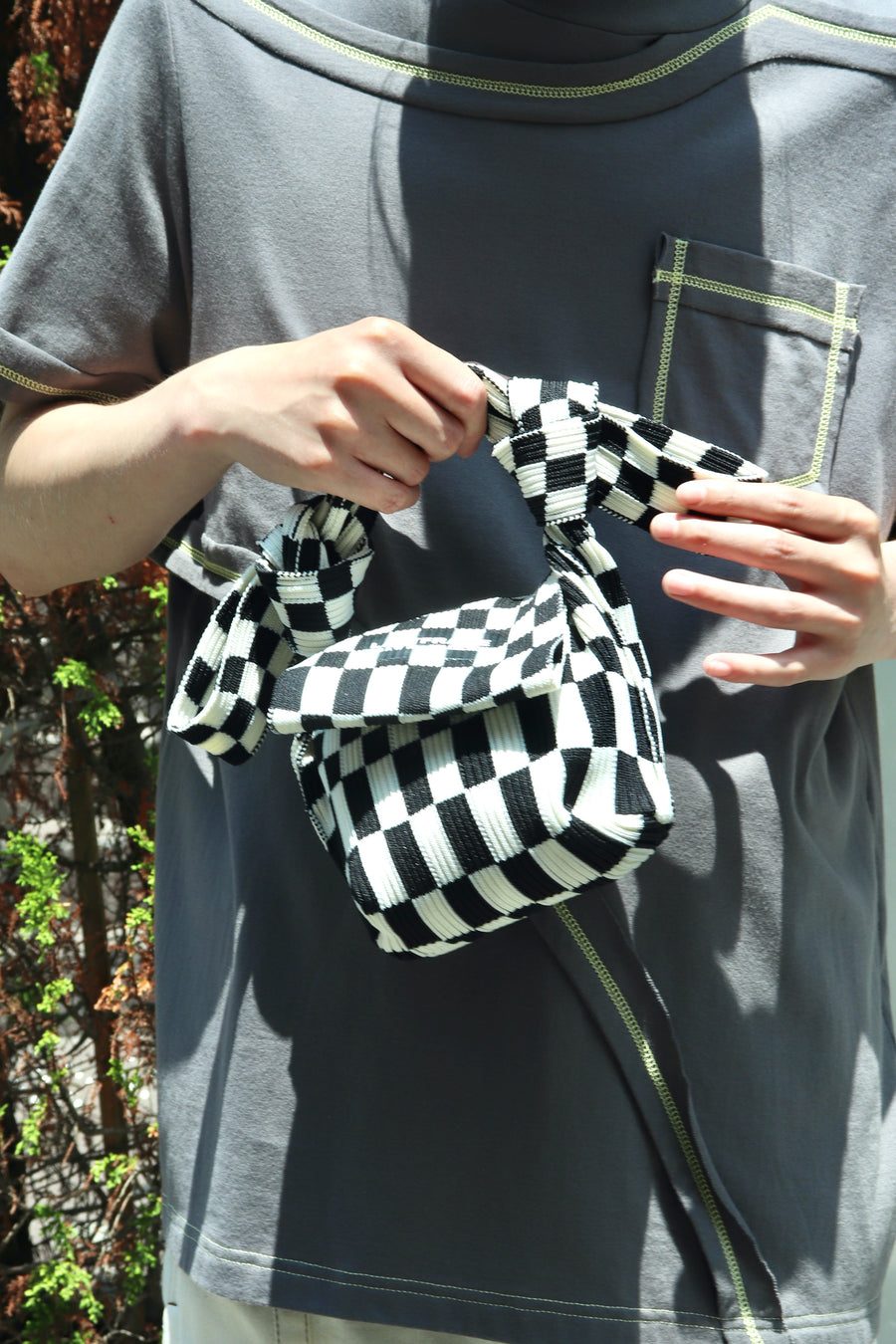 LASTFRAME(ラストフレーム)のICHIMATSU OBI BAG BLACK x IVORYの通販