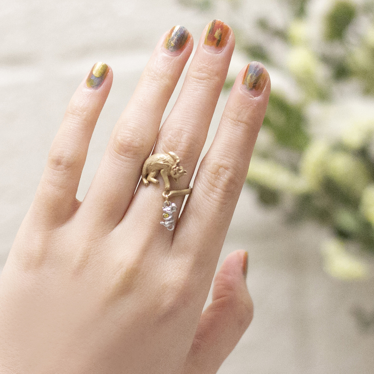 猫の寝る間にリング （フリーサイズ）/ Sleeping Cat｜4F-フィーアエフ