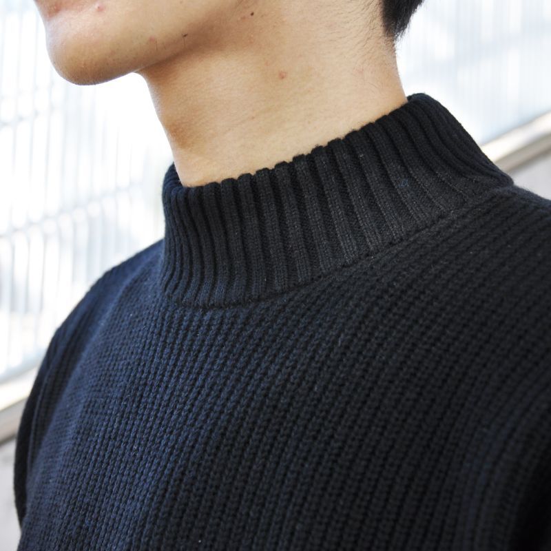 narifuri ナリフリ カラーパネルウォッシャブルミッドネックニット