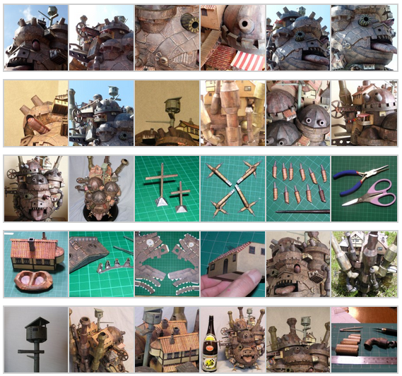 あの動く城の立体模型。しかも紙製。