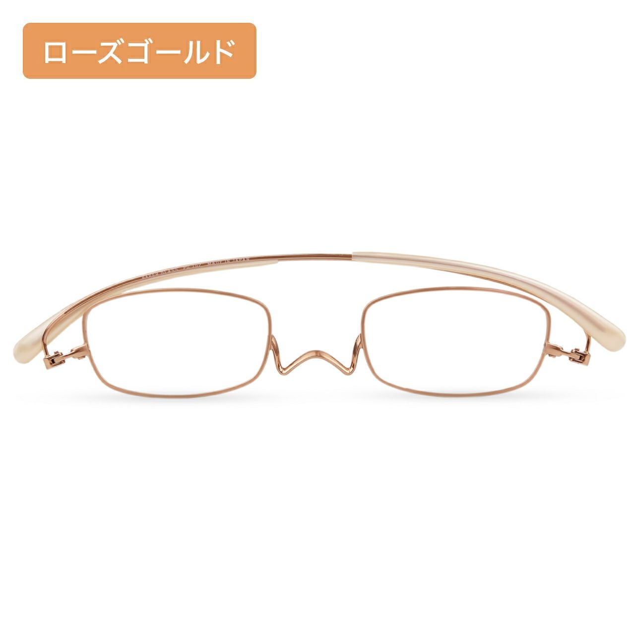 Nスタ フラットカラー 202スクエア（ローズゴールド） | [鯖江製] 薄型