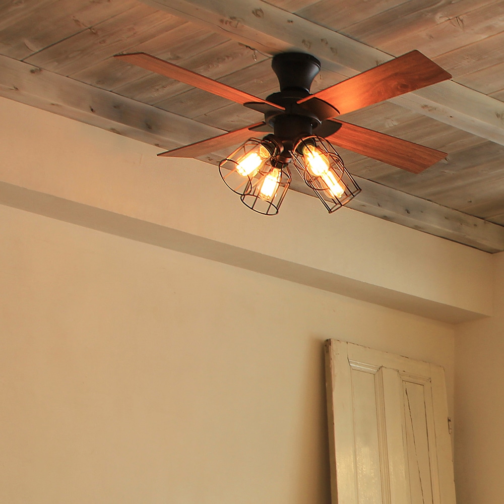 VINTAGE シーリングファン エジソン電球付(4灯) | リグナ通常品