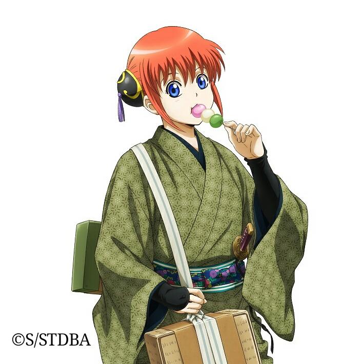 銀魂 京都ブルルン滞在記】 描き下ろし等身イラストの新八、神楽ちゃん