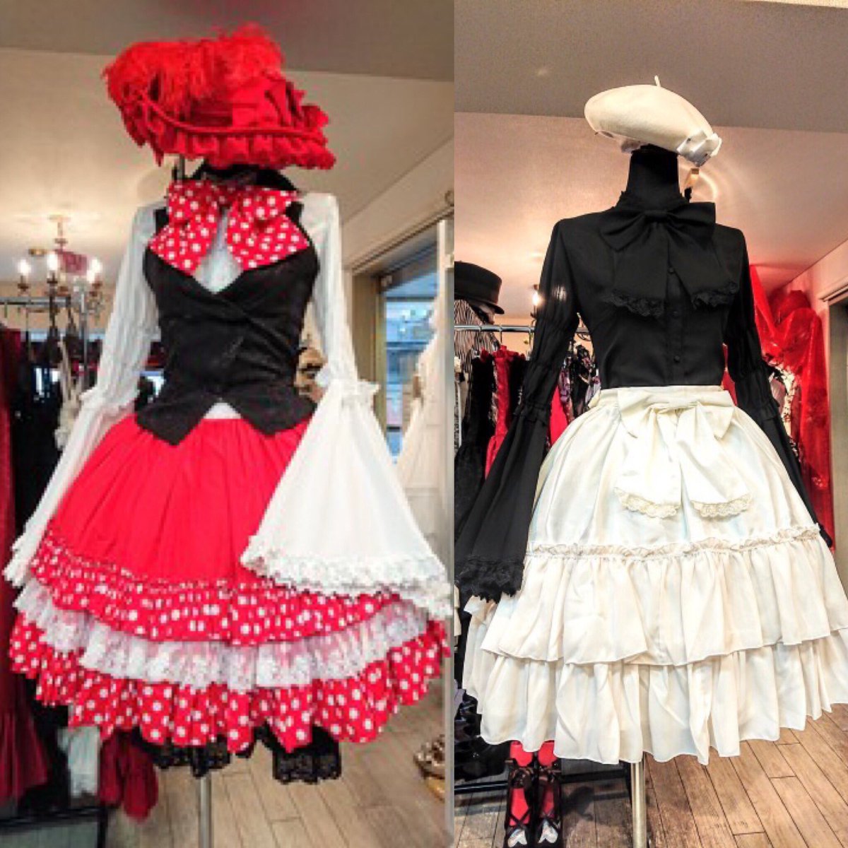 ATELIER PIERROT】 アトリエピエロ スタンドカラー姫袖ブラウス