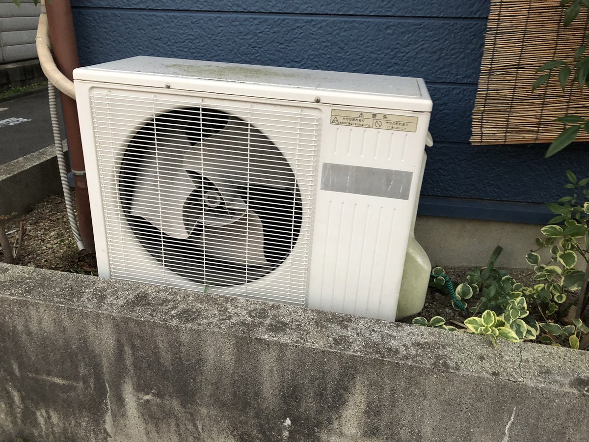 ナショナルエアコン室外機 3枚羽根 右回転 2000年Fシリーズ #室外機 本