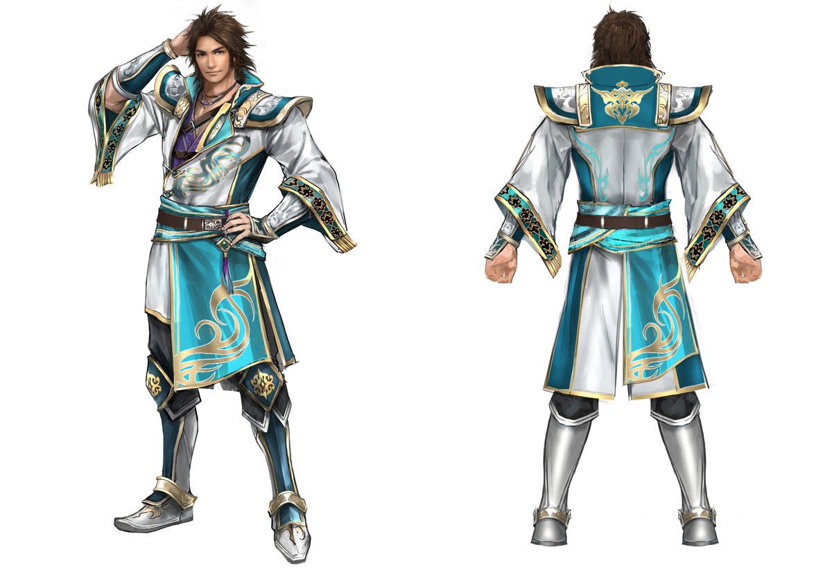 キャラデザ・司馬昭】司馬昭は、白ベースの洗練された衣装を性格的に着