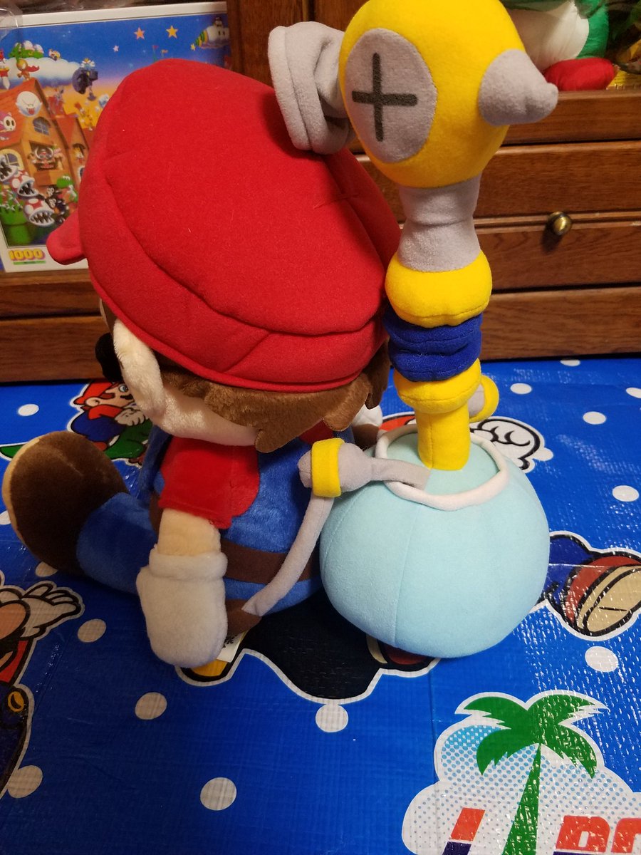 スーパーマリオサンシャインのマリオのぬいぐるみを入手、数あるマリオ