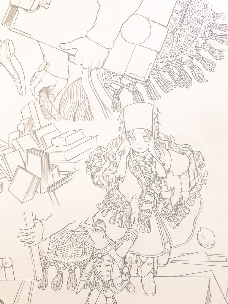 あとFellows!の頃の鳥軍カラーピンナップの原画とか。この頃のカラーの