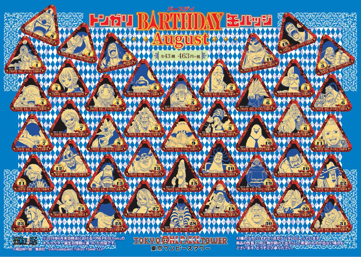 トンガリバースデー缶バッジ ガープ中将 ONE PIECE】バースデイ缶