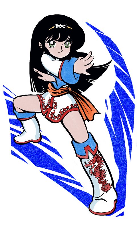 私のマンガ（撃殺！宇宙拳）のキャラ・李燕雲を描いてくれる方が海外に