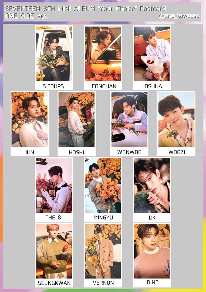 SEVENTEEN セブチ トレカ一覧 Your Choice POSTCARD