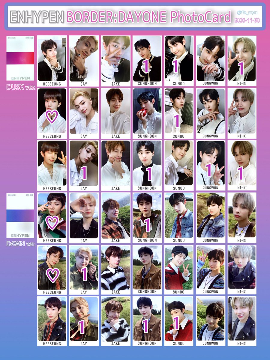 ENHYPEN ソンフン ヨントン 未公開 トレカ border day one