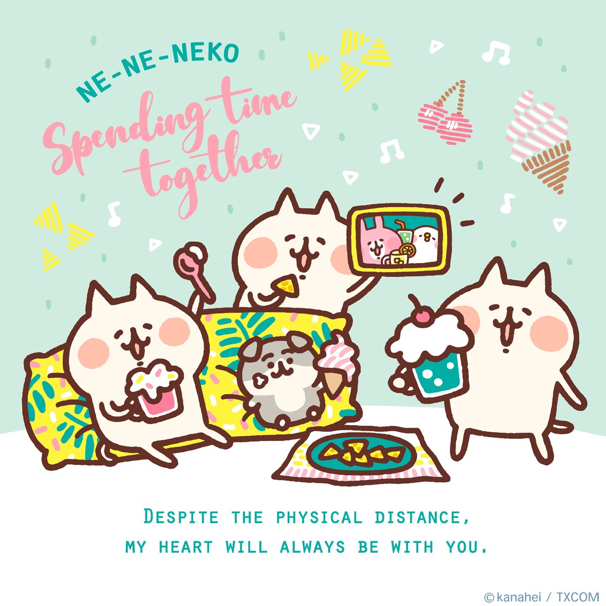 カナヘイ もにまるず うさぎ ピスケ ねーねーねこ 3体セット もにまる