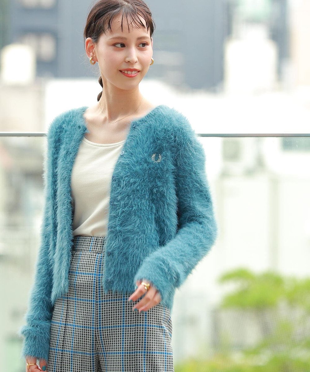 FRED PERRY × Ray BEAMS＞別注、シャギーカーディガンとビッグカラー