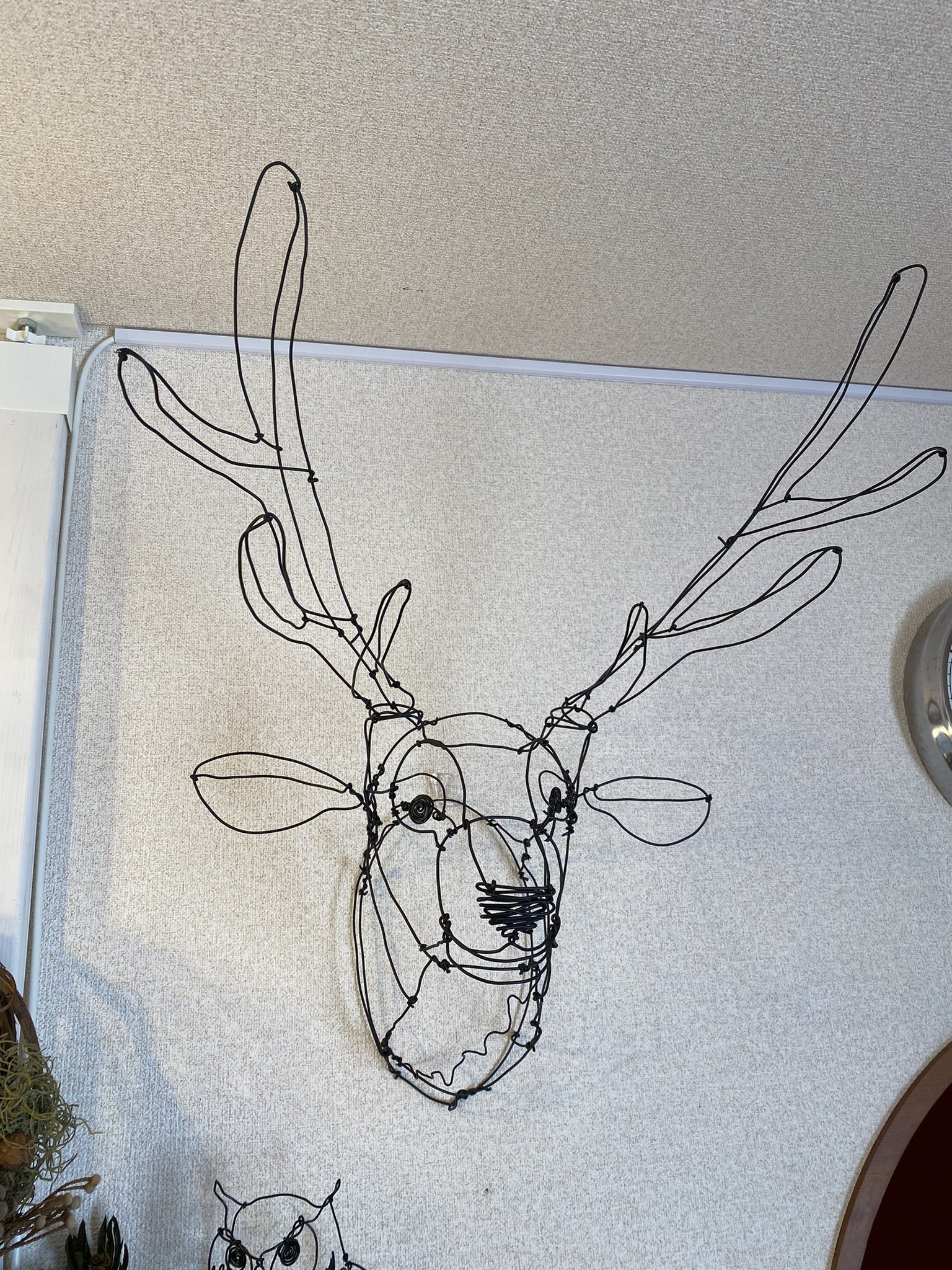 HAYU さんワイヤーアート 鹿シカ刻印付き