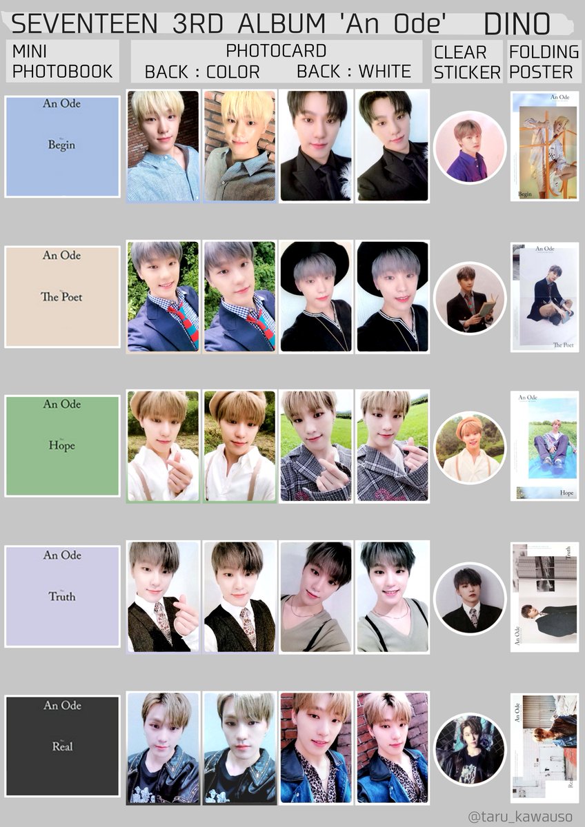 SEVENTEEN セブチ アルバム An Ode ディノ トレカ一覧 交換の際などに