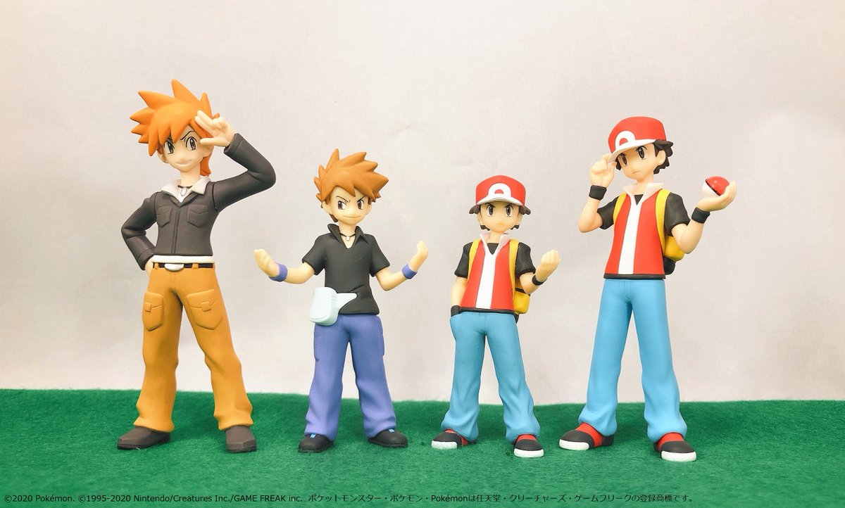 ポケモンスケールワールドシリーズのレッドとグリーンを並べてみました