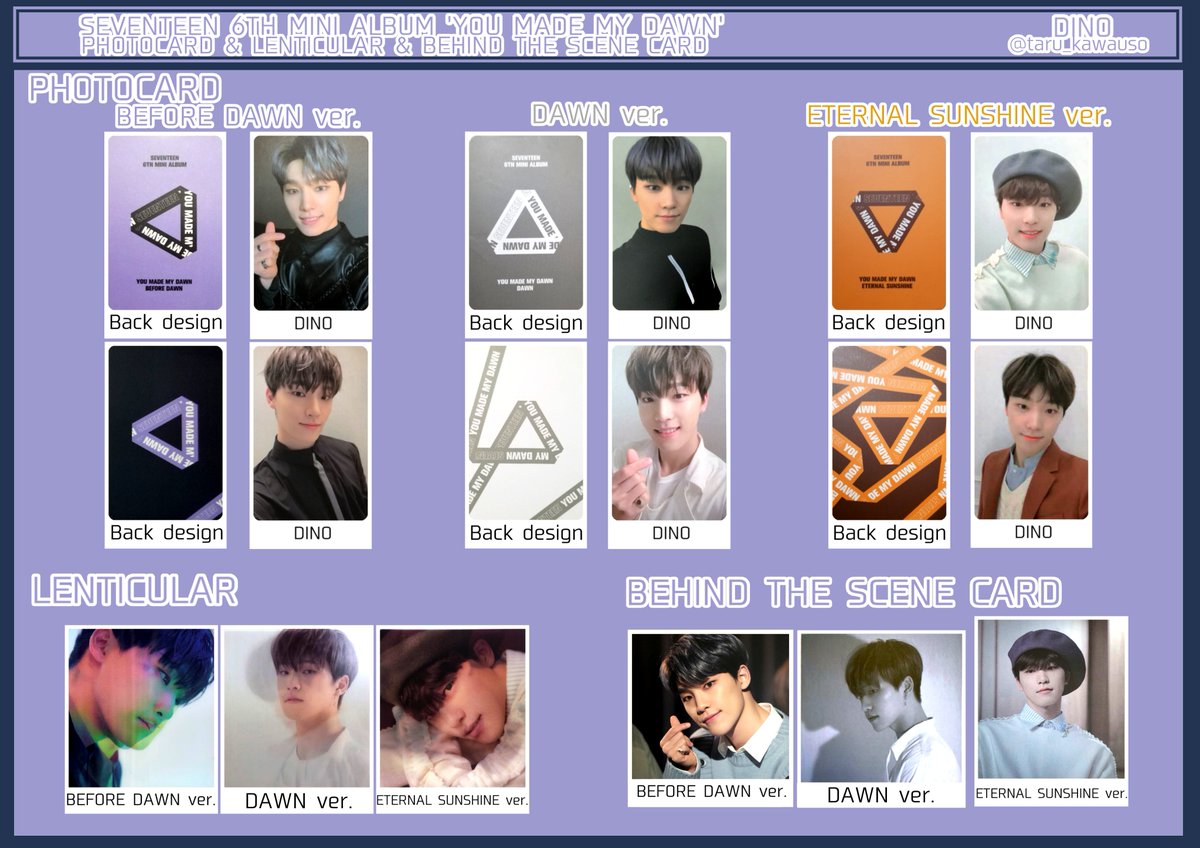 SEVENTEEN YMMD ビハインドカード ディノ SEVENTEEN YMMD ビハインド