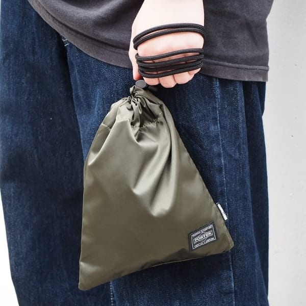 PORTER ワコマリア　巾着　ブラック