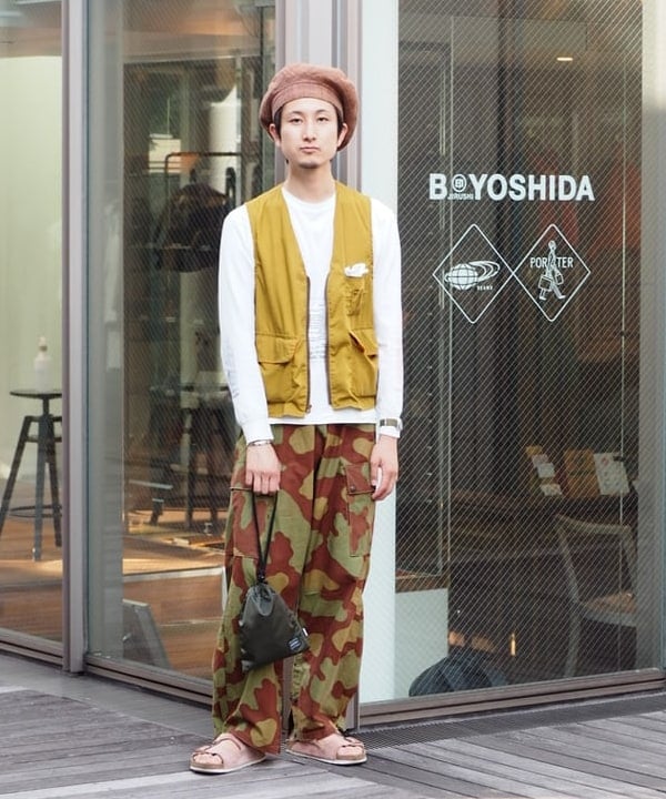 WAKOMARIA×PORTER レザー巾着