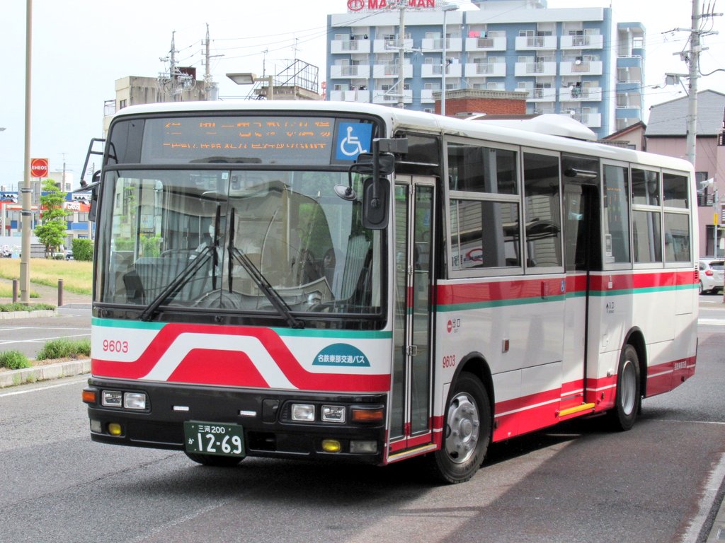 名鉄東部交通バスに9603が登場。9602に続き96代が入りました。 三河200