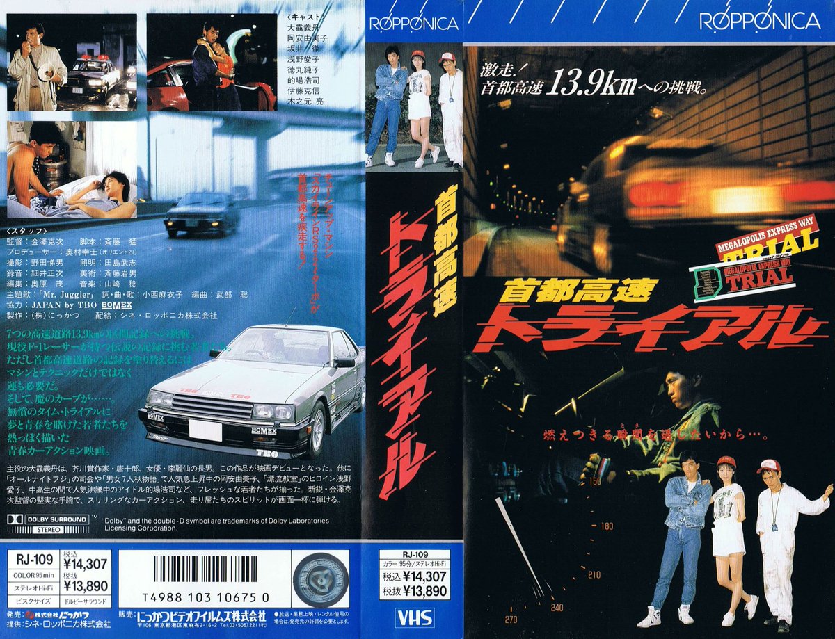 首都高速トライアル」 1988年10月22日公開 配給：シネ・ロッポニカ