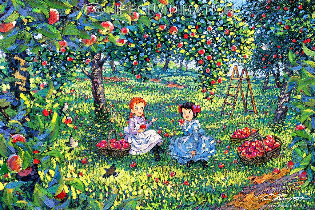 世界名作劇場「赤毛のアン」 油彩画 果樹園 （ジグソーパズル、複製画