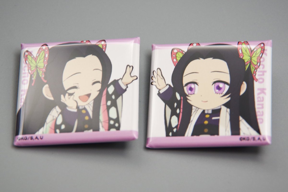 鬼滅の刃 絵巻カフェ 胡蝶しのぶ 44mm 缶バッジ 鬼滅の刃 絵巻カフェ