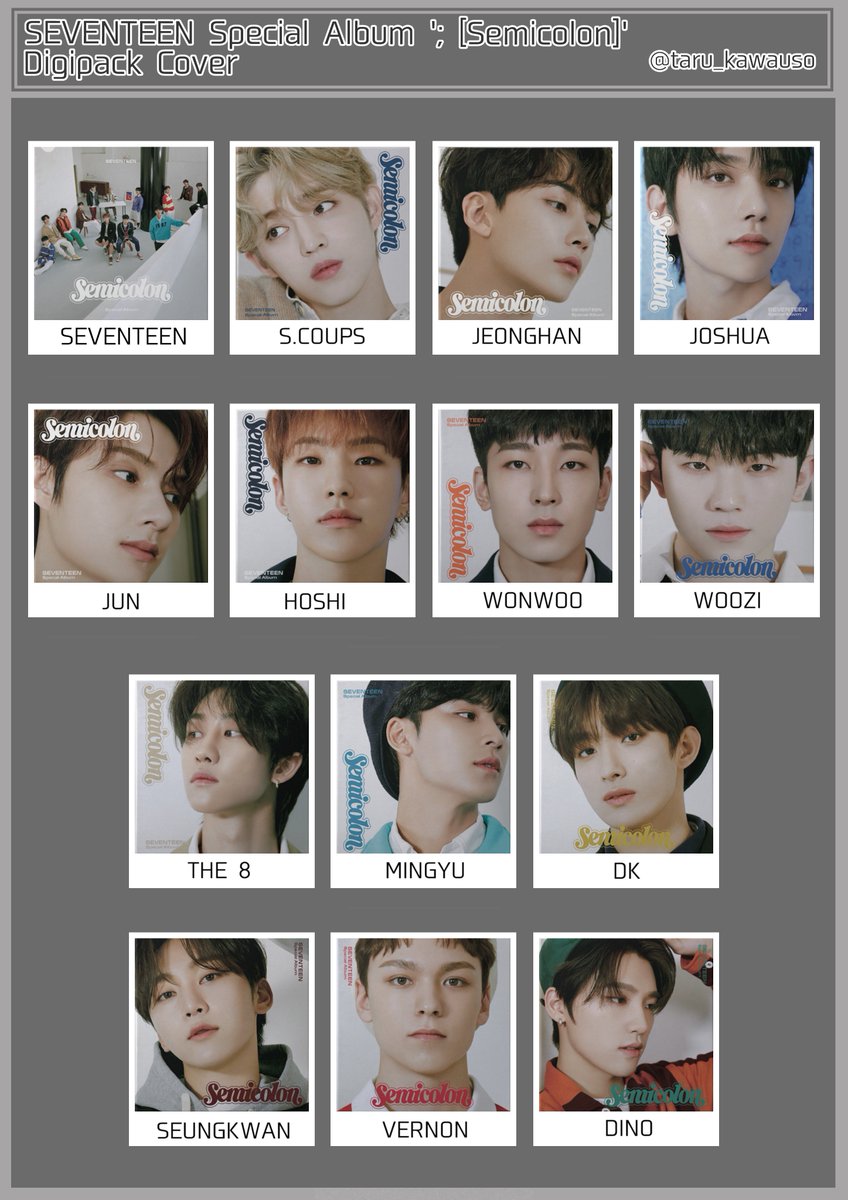 SEVENTEEN セブチ Special Album ； Semicolon セミコロン Digipack