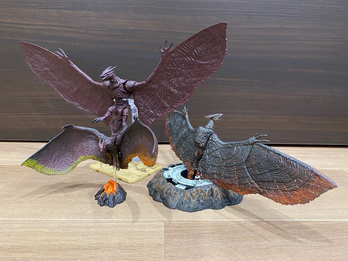 ラドン2019 フィギュア三点セット ポージングの激造、オプションのネカ