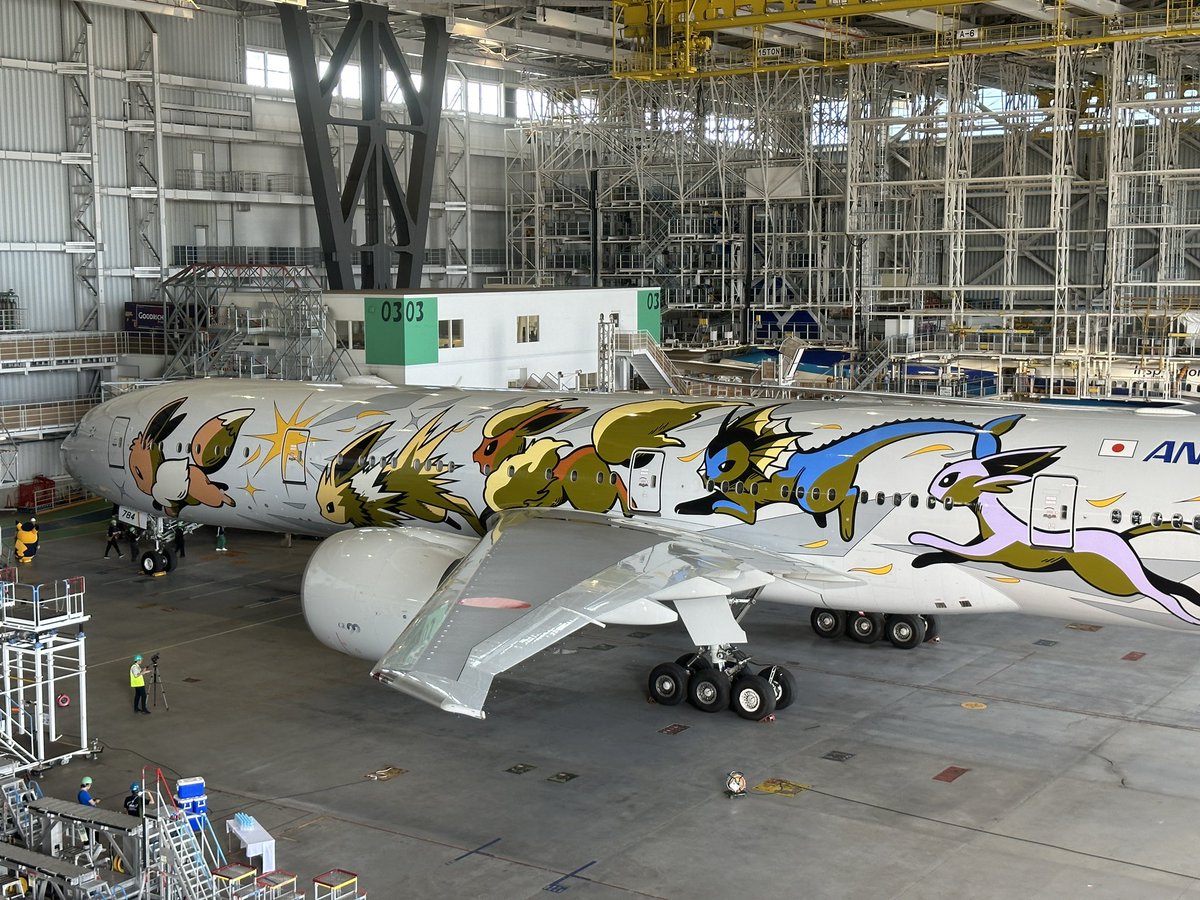 ANA has unveiled its latest Pokémon Jet; Eevee Jet, a B777-300/ER