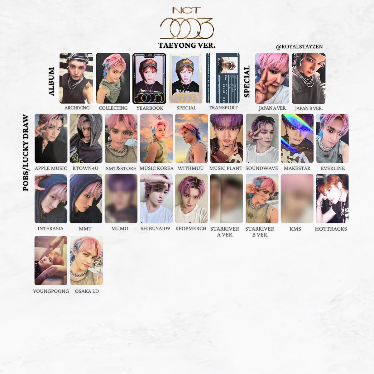 NCT The 4th Album 'GOLDEN AGE' Photocard/ PC templates 엔시티 골든