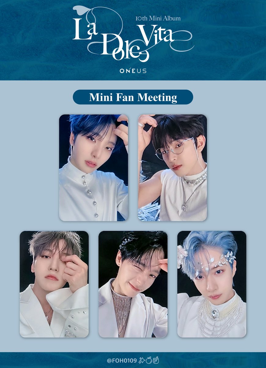 ONEUS 10th Mini Album - La Dolce Vita Photocard Template Mini Fan