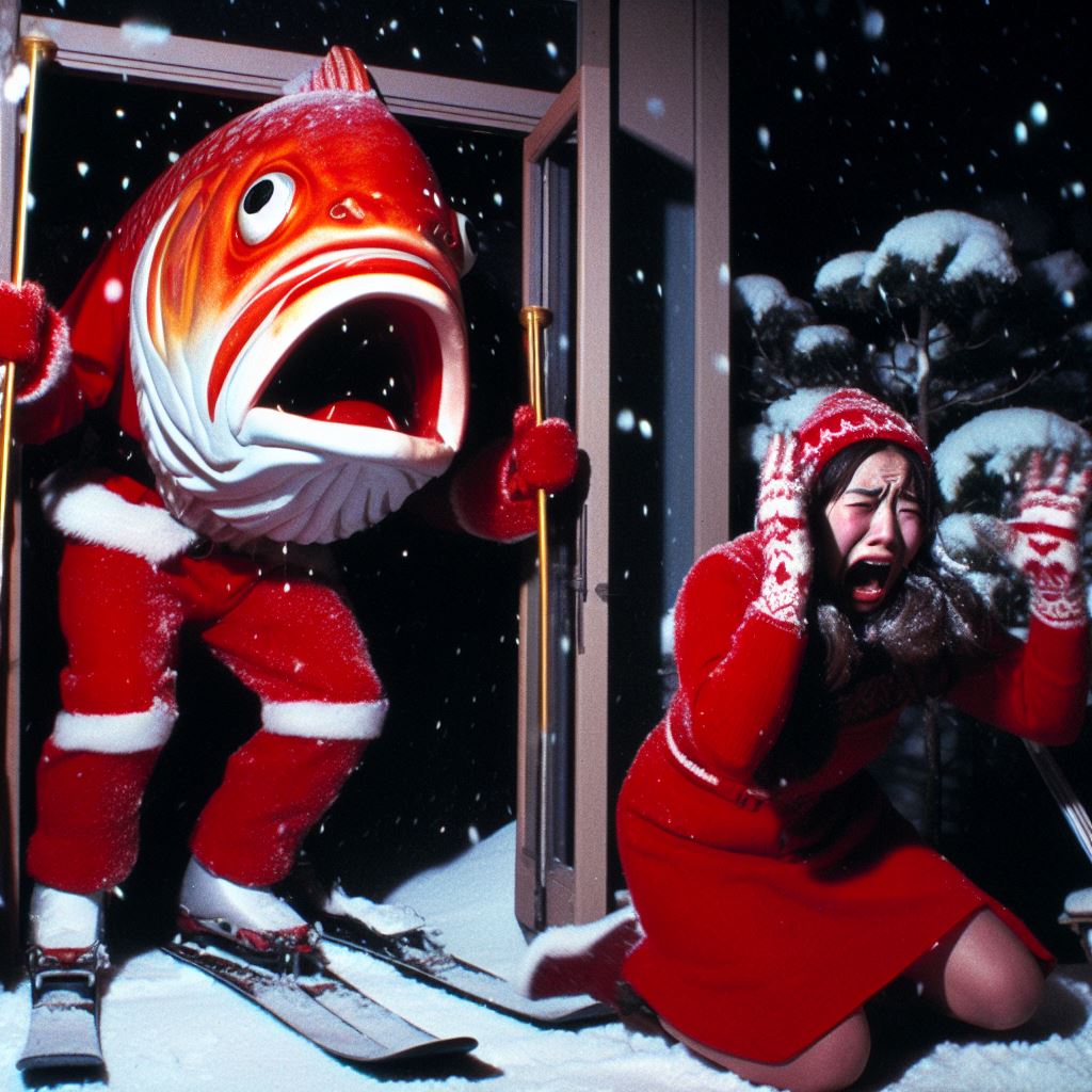 AIに描いてもらった「恋人がサンタクロース」 多分「恋人」という